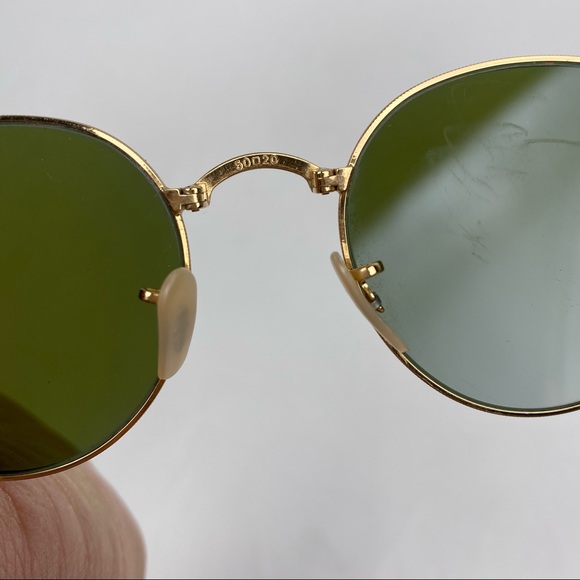 RayBan Blue Mirror Lens Gold Wire Folding Frames - Picture 8 of 16